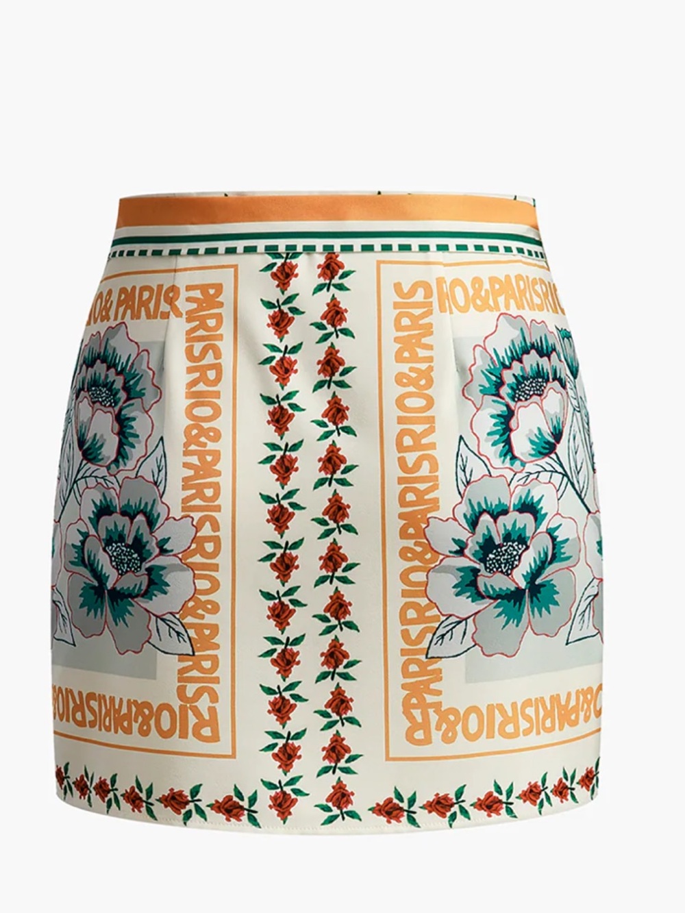 NWT Commense Floral Print Mini Skirt - size M